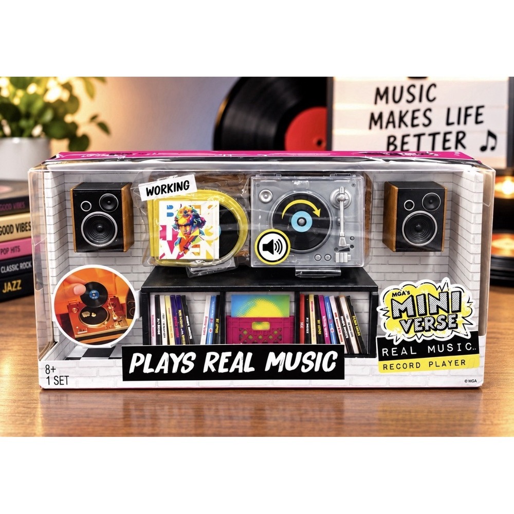 MGA's Miniverse Real Vinyl Playable Music Record Player